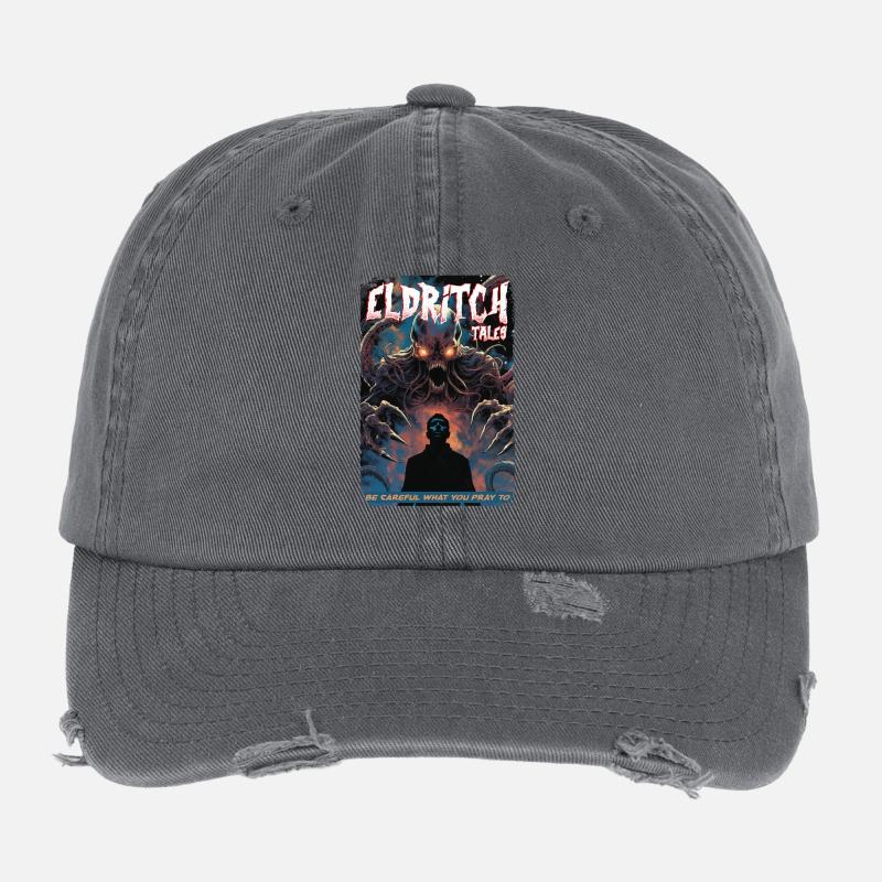 Eldritch Tales Tentacule Shadow Tee Casquette vintage effet usé Flexfit