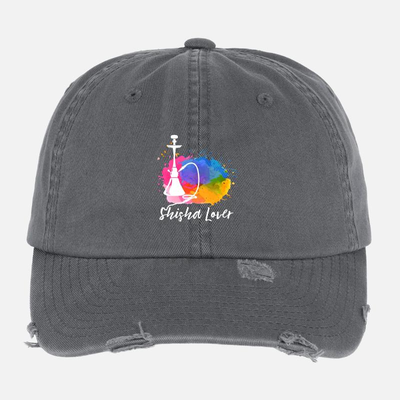Shisha Liebe Farbexplosion / Hookah Wasserpfeife Flexfit Vintage Destroyed Cap