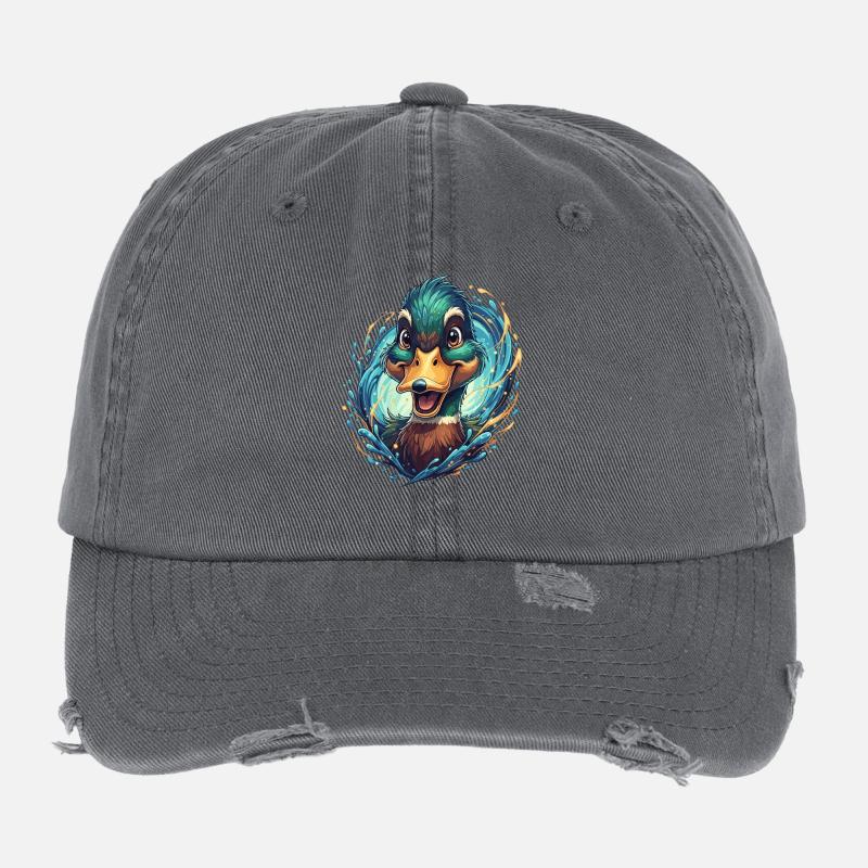 Fröhlicher Wasservogel Splash Flexfit Vintage Destroyed Cap
