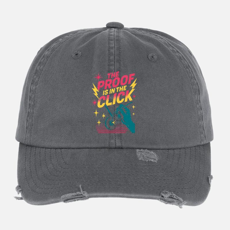 Click est la preuve | Locksport Retro Casquette vintage effet usé Flexfit