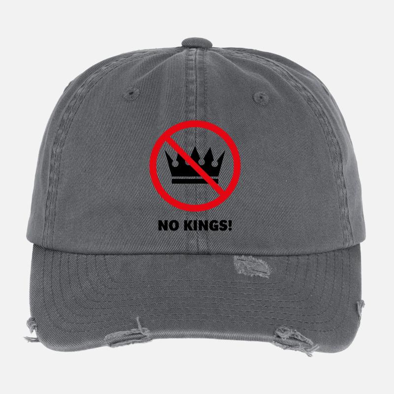 Pas de rois ! (Projet de protestation / POS 2C) Casquette vintage effet usé Flexfit