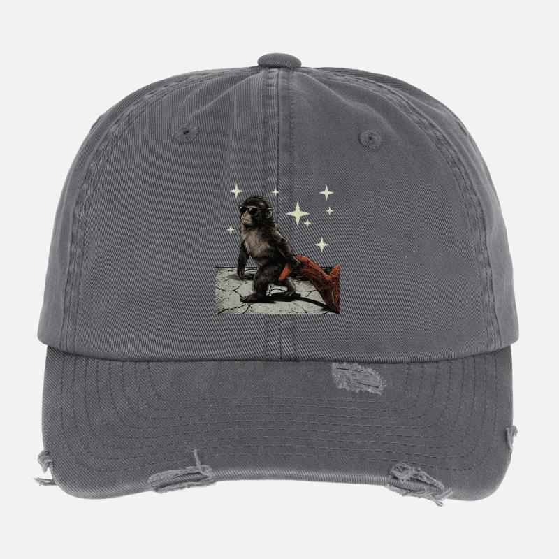 Bébé Singe Coup de Poing Casquette vintage effet usé Flexfit