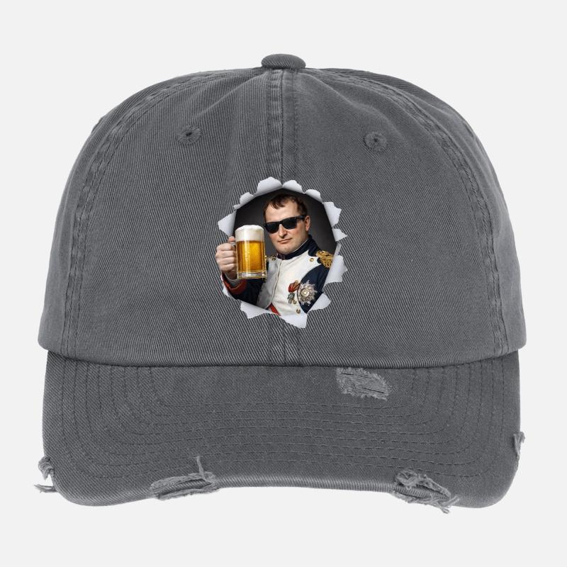 Napoléon tient une bière Casquette vintage effet usé Flexfit