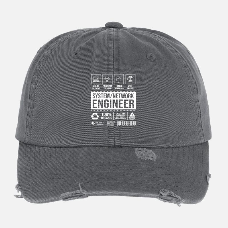 Netzwerk Informatiker Programmierer Admin Flexfit Vintage Destroyed Cap