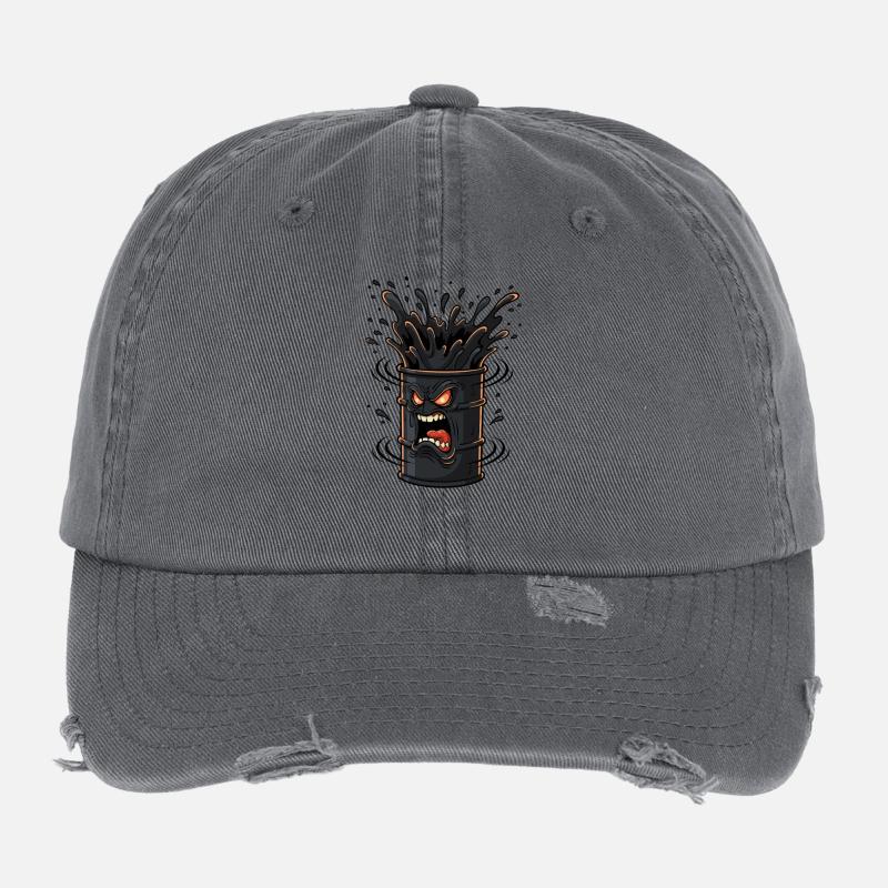 Wütender Öltank Splash Flexfit Vintage Destroyed Cap