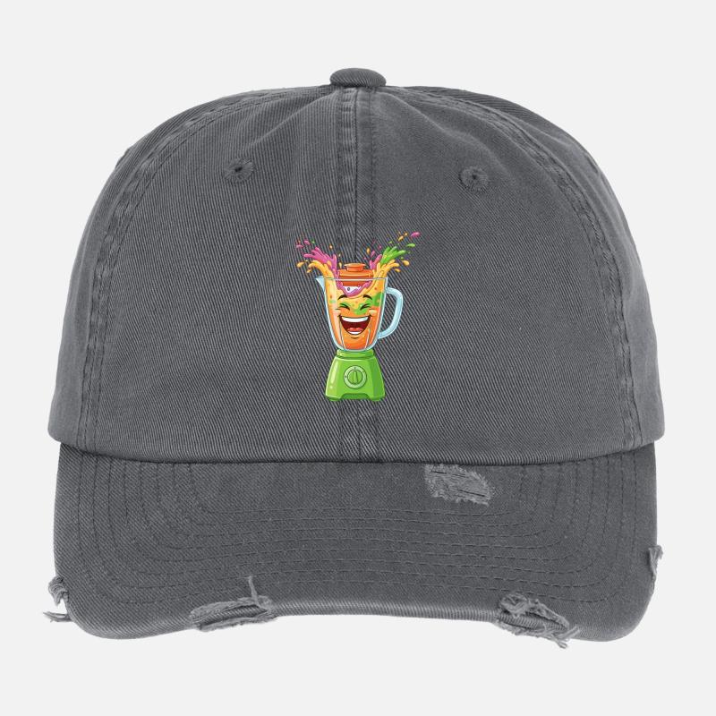 Cheerful Fruit Mixer Splash Flexfit Vintage Destroyed Cap