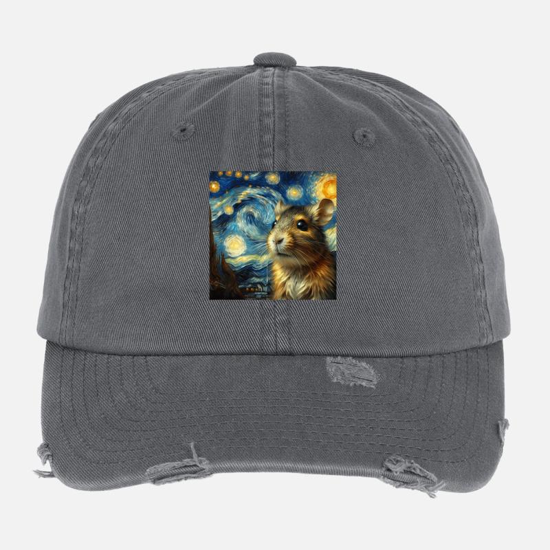 Degu Starry Night Flexfit Vintage Destroyed Cap