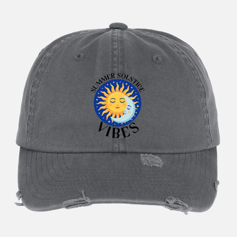 Litha Pagan Solstice d’été Midsommar Casquette vintage effet usé Flexfit