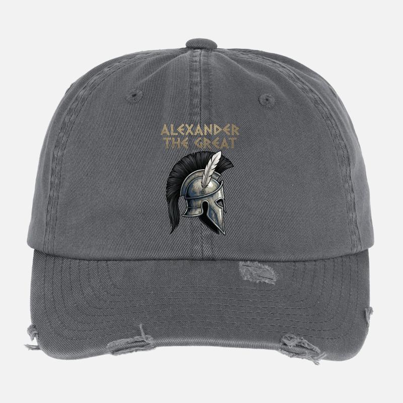 Alexander der Große Kriegerhelm Flexfit Vintage Destroyed Cap