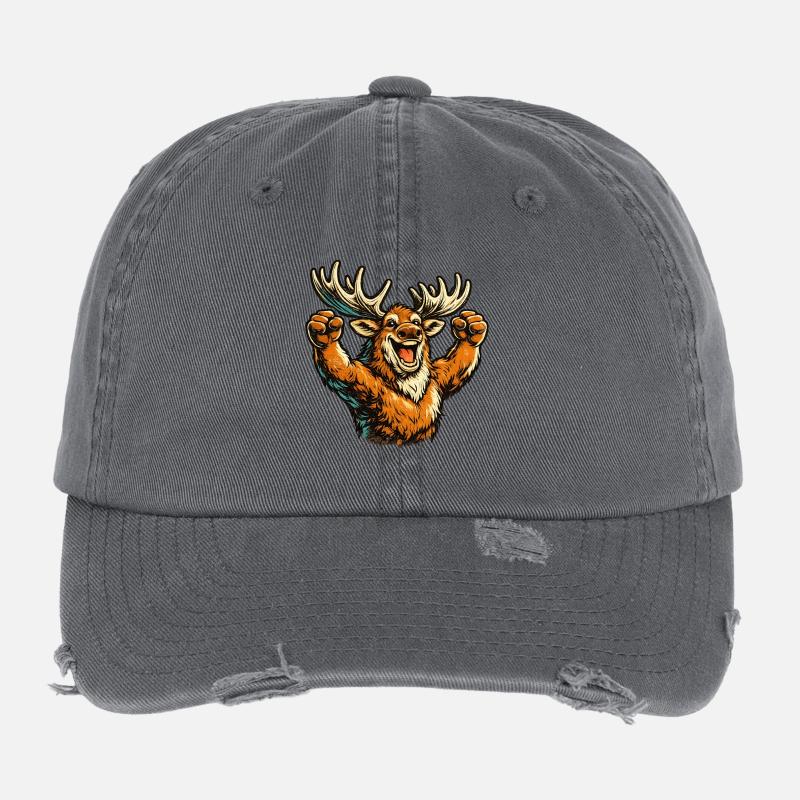 Moose rejoices Flexfit Vintage Destroyed Cap