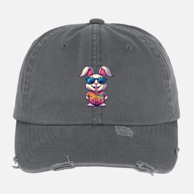 Hase Comic Urlaub Flexfit Vintage Destroyed Cap