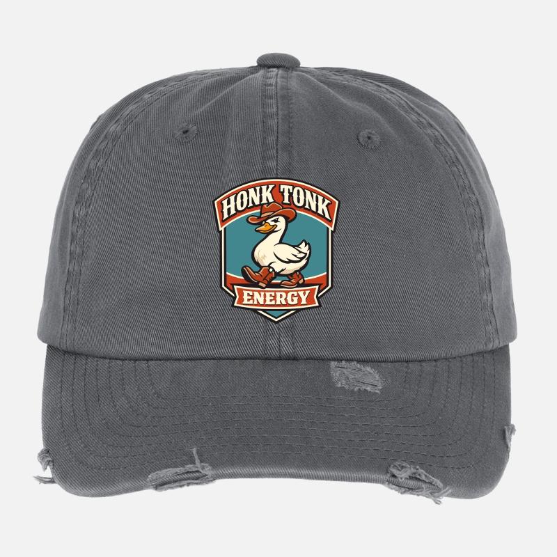 Honk Tonk Énergie Casquette vintage effet usé Flexfit