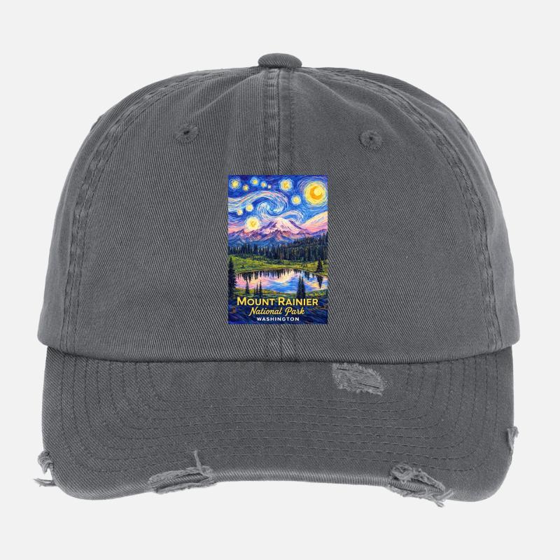 Mount Rainier Nationalpark, Washington Flexfit Vintage Destroyed Cap