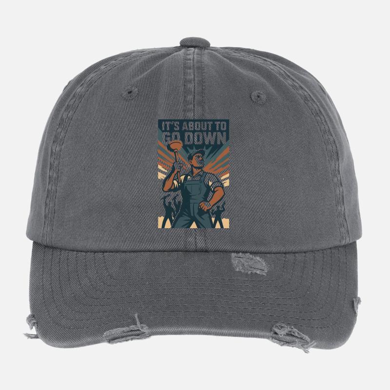 Ça va se passer | Pömpel Plombier Casquette vintage effet usé Flexfit