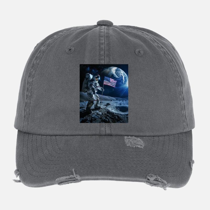 astronaute Casquette vintage effet usé Flexfit