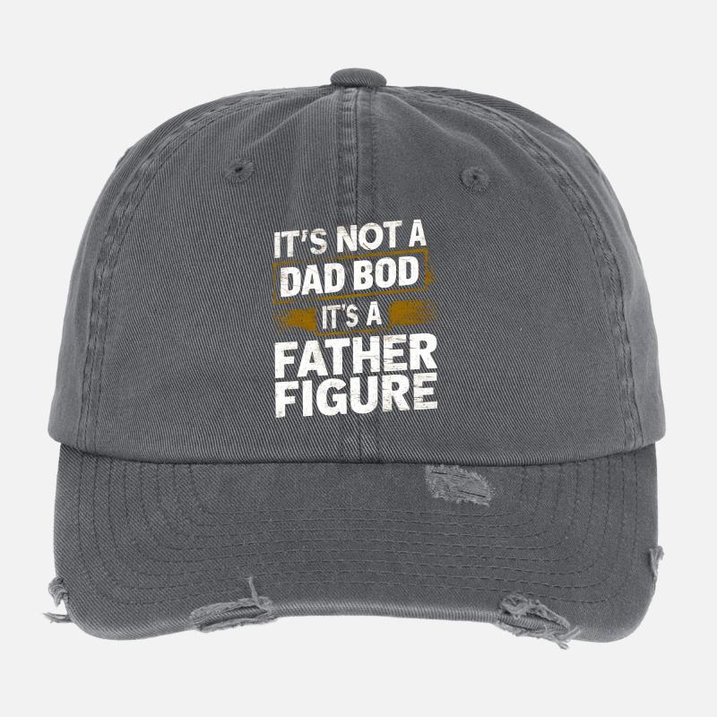 Kein Vater-Körper-Vaterfigur – Bester Vatertag Flexfit Vintage Destroyed Cap