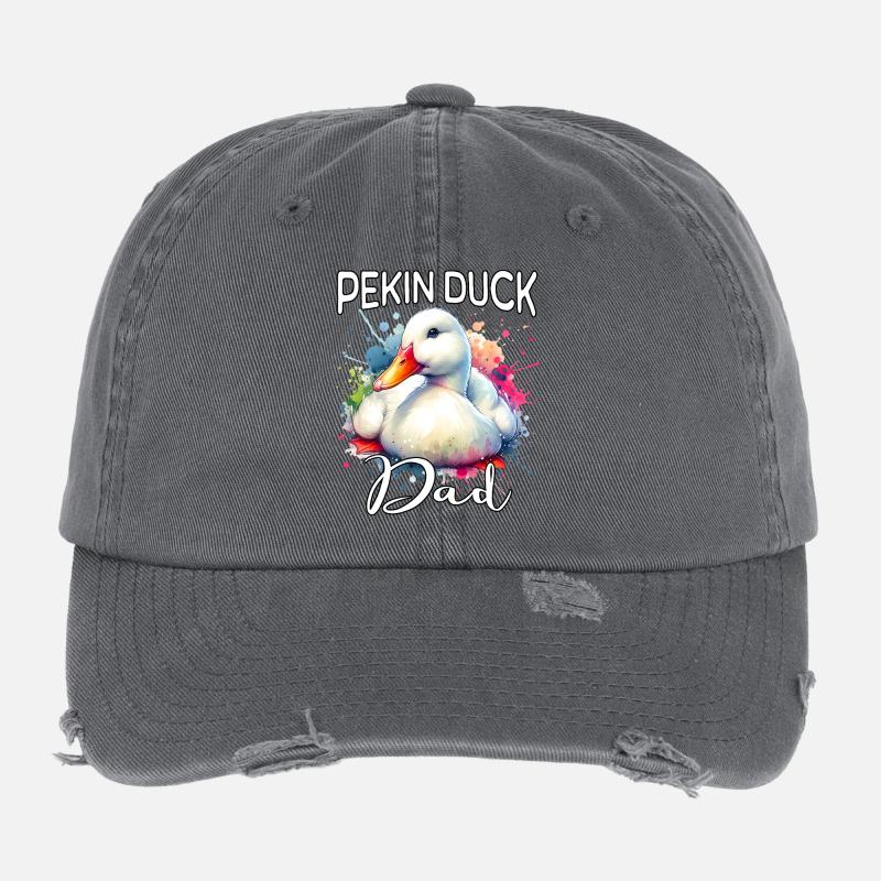 Papa canard laqué Casquette vintage effet usé Flexfit