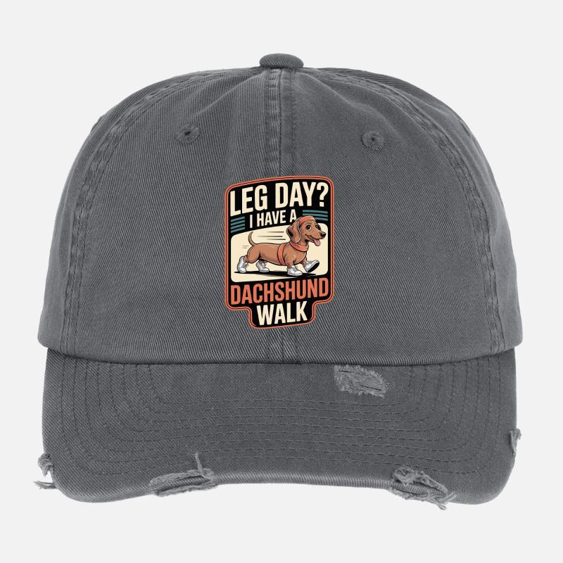 Dackel Walk Flexfit Vintage Destroyed Cap