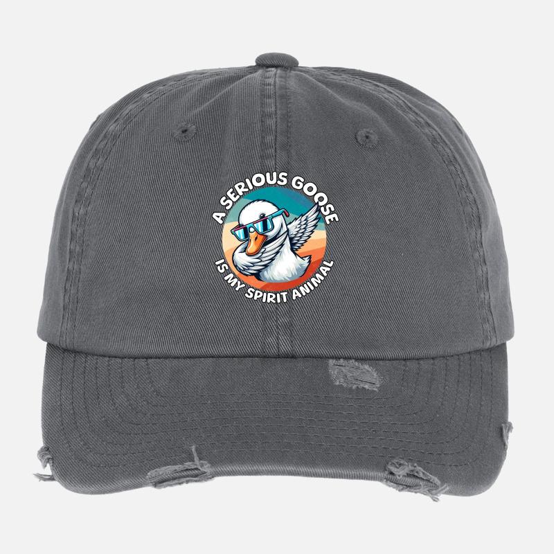 Lustige Gans Sprüche Flexfit Vintage Destroyed Cap