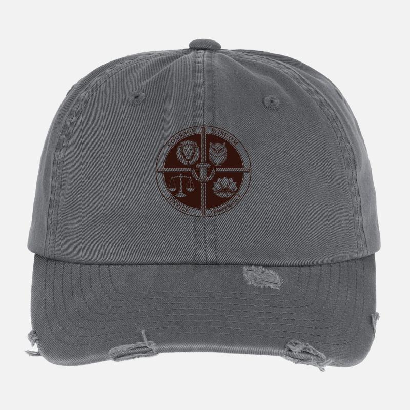 Stoische Vier Tugenden Flexfit Vintage Destroyed Cap