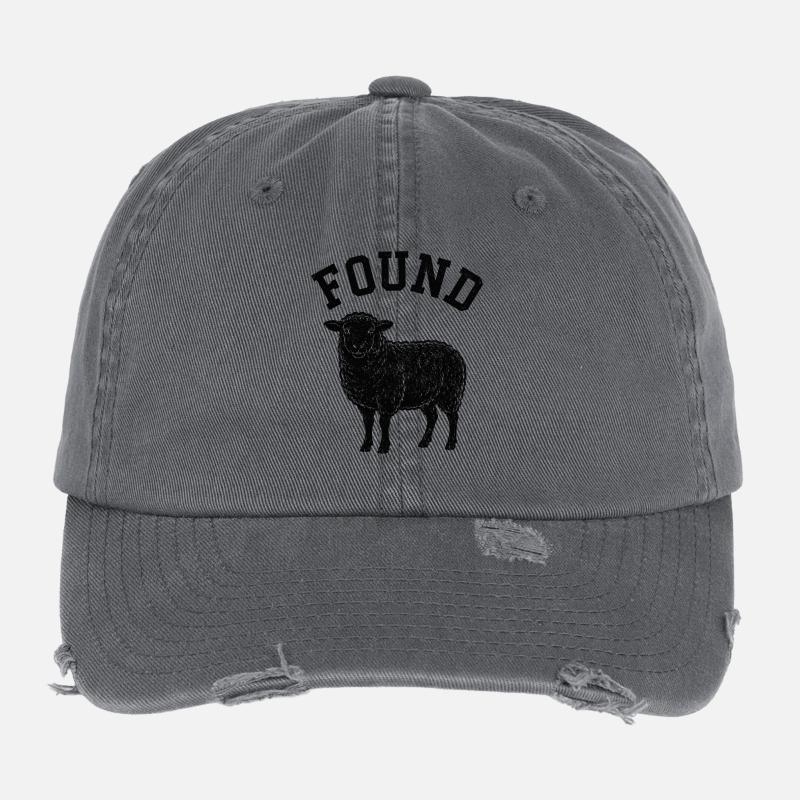 Gefundenes Schaf Silhouette Flexfit Vintage Destroyed Cap