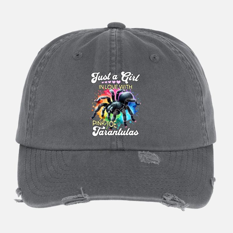 Fille Rosaffoot Tarentule Casquette vintage effet usé Flexfit