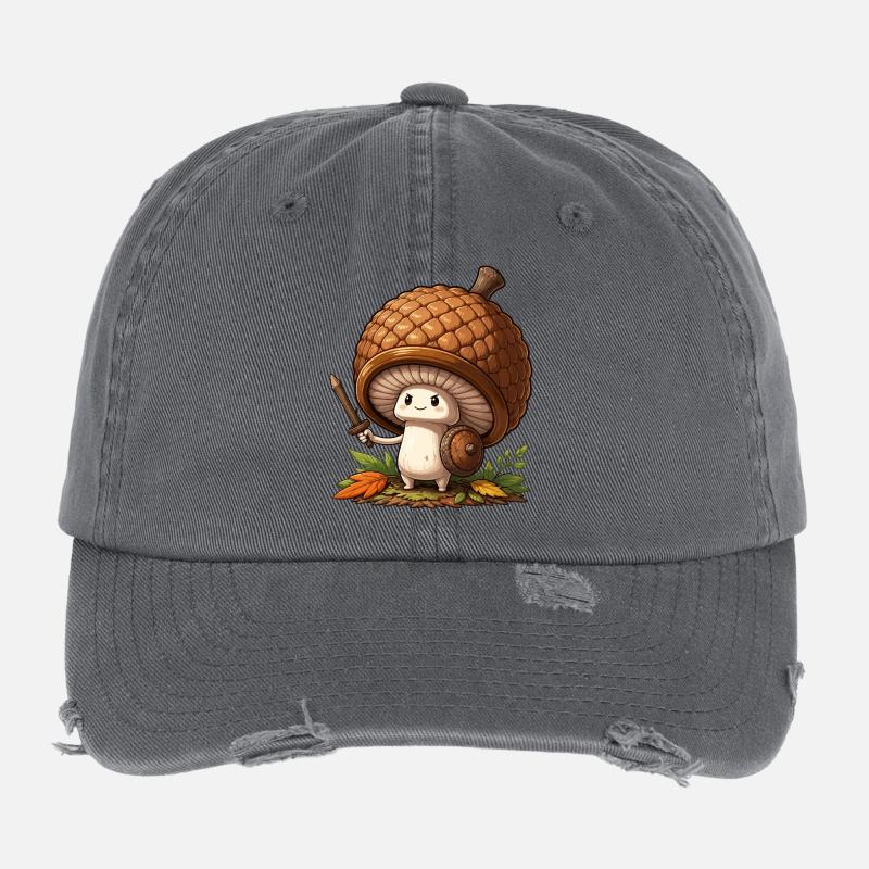 Guerrier Champignon de la Forêt Casquette vintage effet usé Flexfit