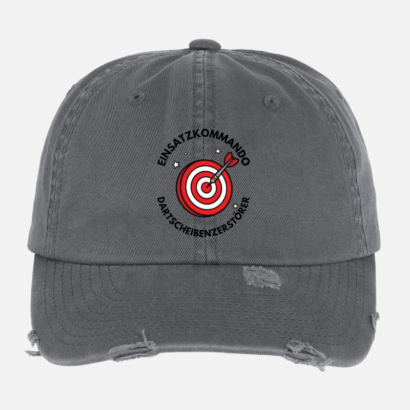 Einsatzkommando Dartscheibenzerstörer Gruppenshirt Flexfit Vintage Destroyed Cap