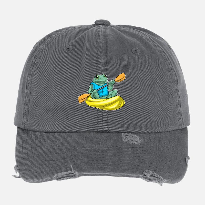 Frog Kayak Paddle Flexfit Vintage Destroyed Cap