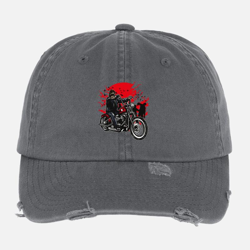 Zombie Biker Flexfit Vintage Destroyed Cap