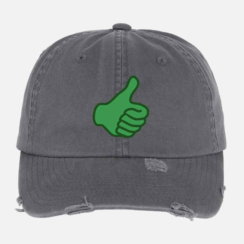 pouce vert Casquette vintage effet usé Flexfit