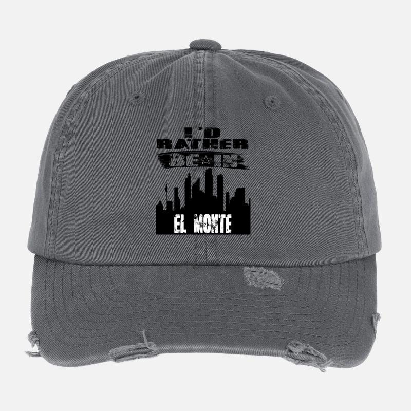 Gift Id rather be in El Monte Flexfit Vintage Destroyed Cap