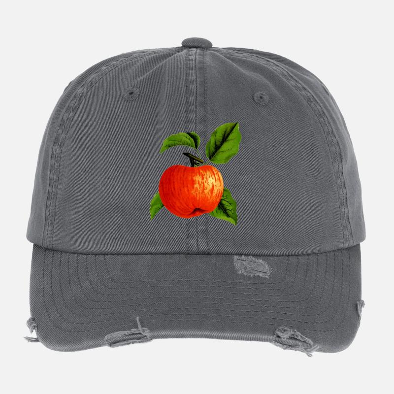 Apple Apple Veggie Fruit Fruits Tree Tree3 Flexfit Vintage Destroyed Cap