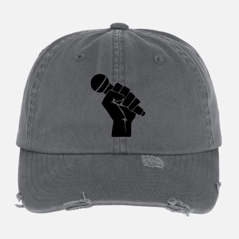 Rap Crew Mic Flexfit Vintage Destroyed Cap