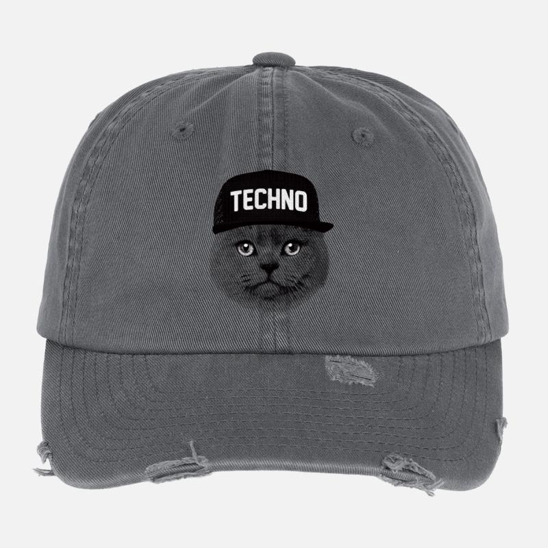 Techno cat Flexfit Vintage Destroyed Cap