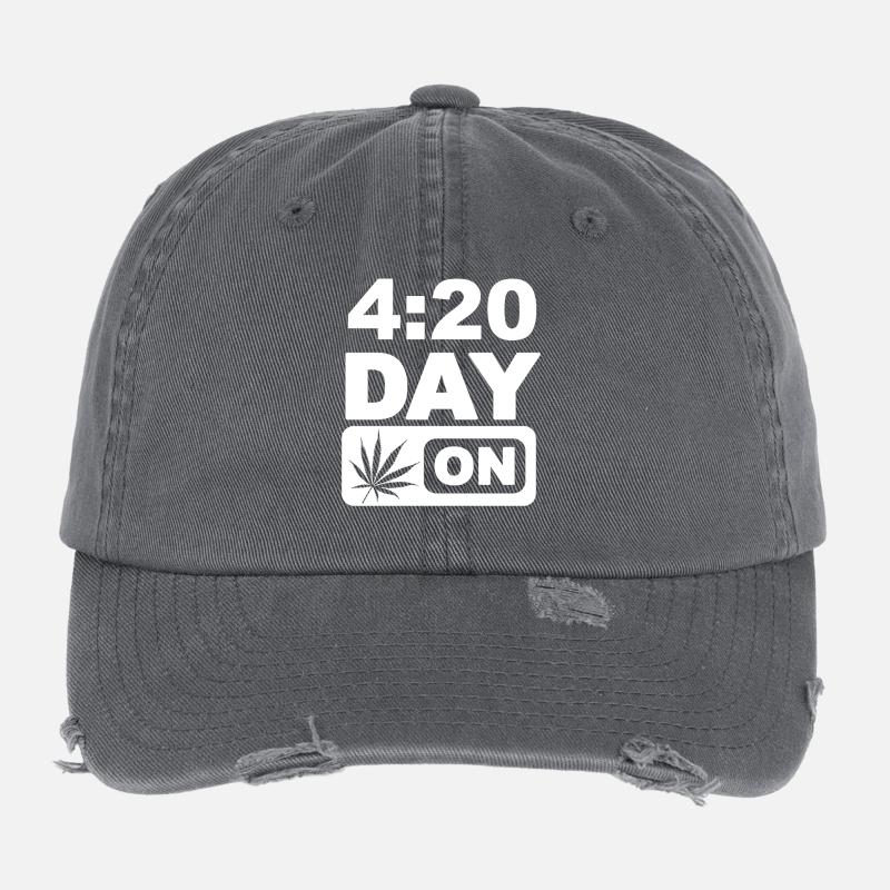 420 ON holiday Flexfit Vintage Destroyed Cap