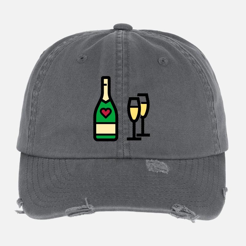 ou mousseux pour la Saint-Valentin Casquette vintage effet usé Flexfit