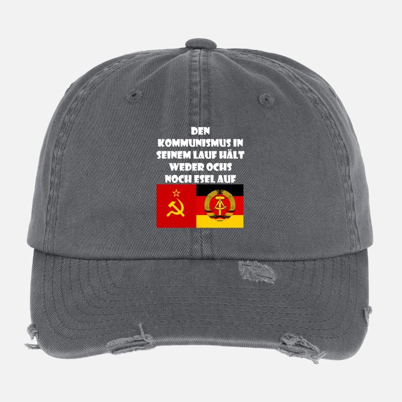 DDR Spruch Geschenk Ossi Sowjetunion Flexfit Vintage Destroyed Cap