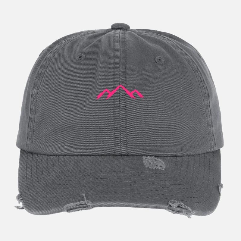 Berg Bergsteigen Rosa Berglauf Flexfit Vintage Destroyed Cap