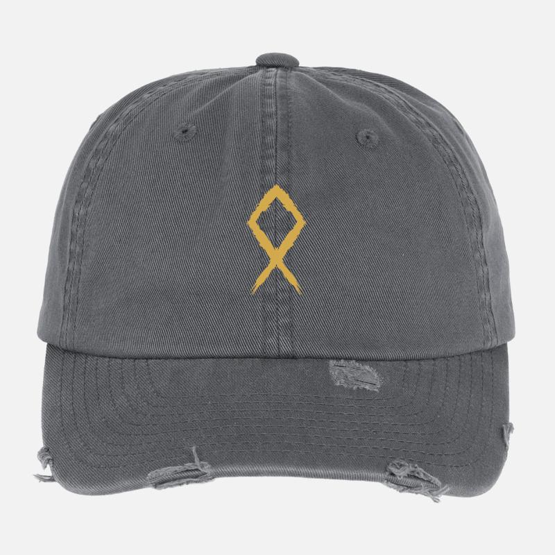 Symbole de rune d'Othila Casquette vintage effet usé Flexfit