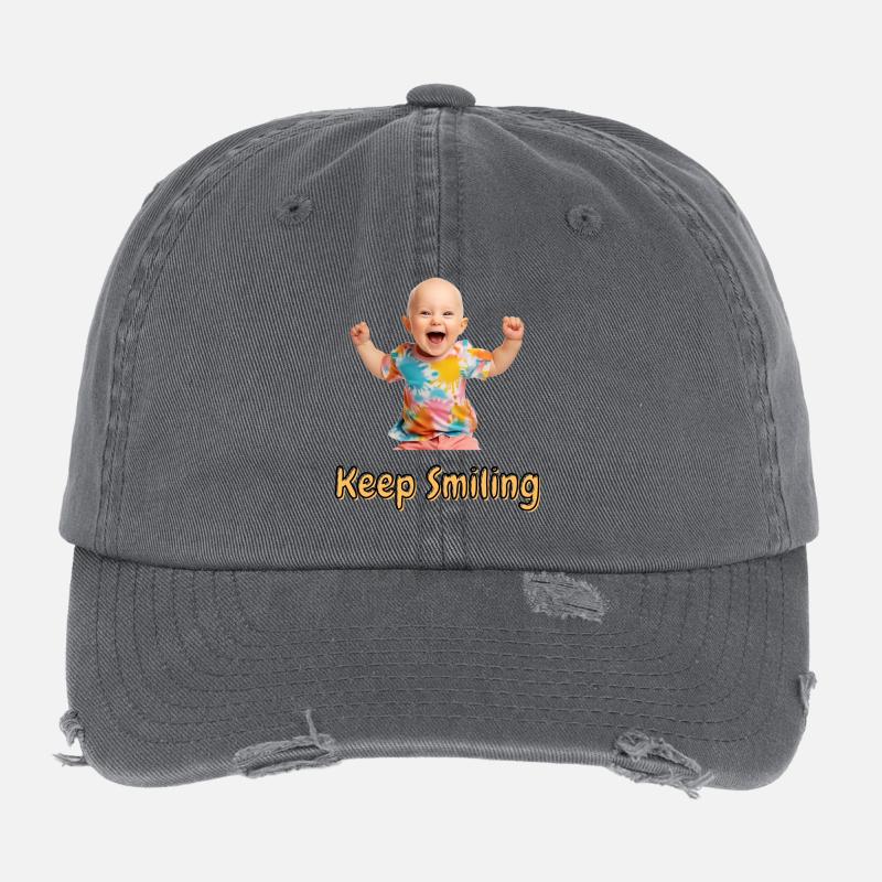 Keep Smiling Flexfit Vintage Destroyed Cap