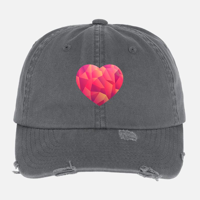 Heart pink Flexfit Vintage Destroyed Cap