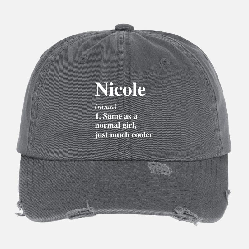 Nicole Definition Cooler Name Spruch Geschenk Flexfit Vintage Destroyed Cap