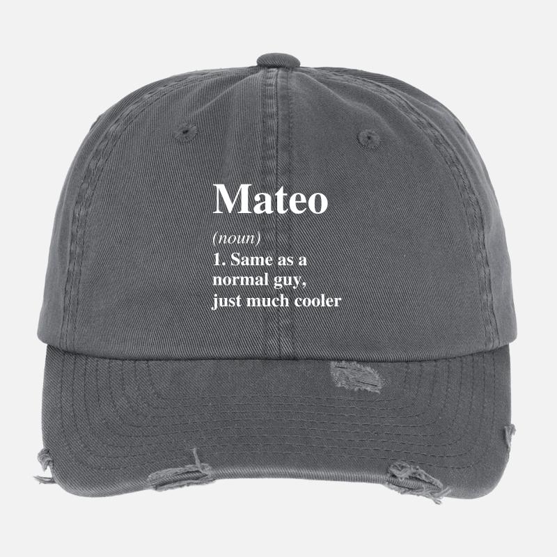 Mateo Definition Cooler Name Spruch Geschenk Flexfit Vintage Destroyed Cap