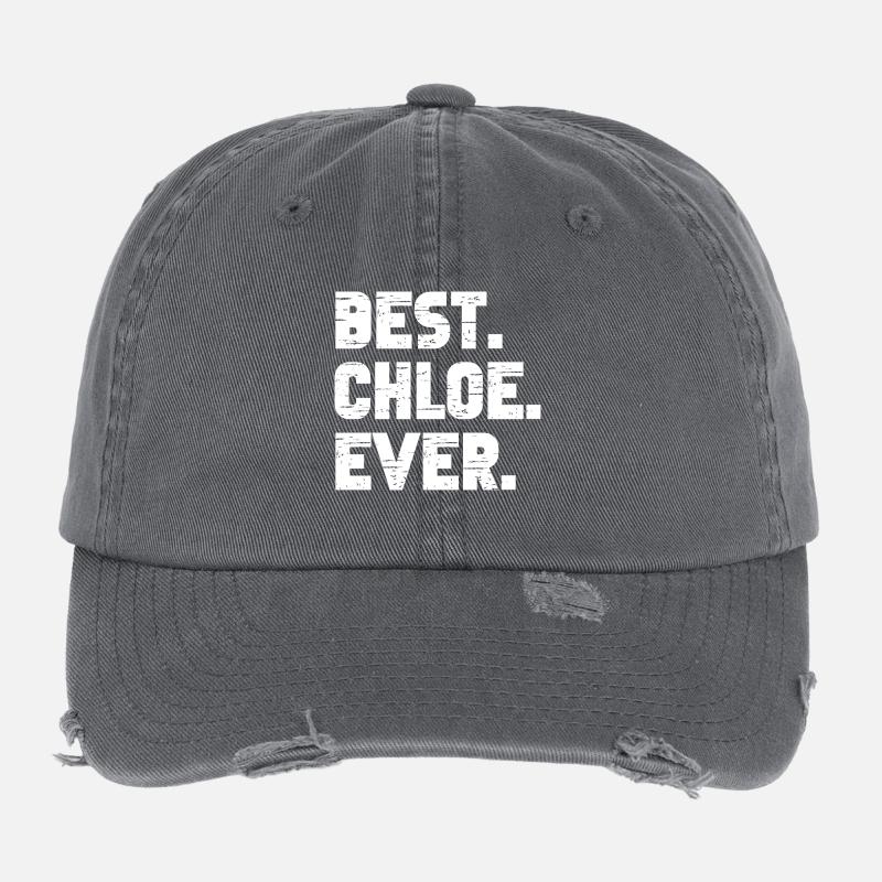 Best Chloe Ever Retro Geschenk Spruch Geburtstag Flexfit Vintage Destroyed Cap