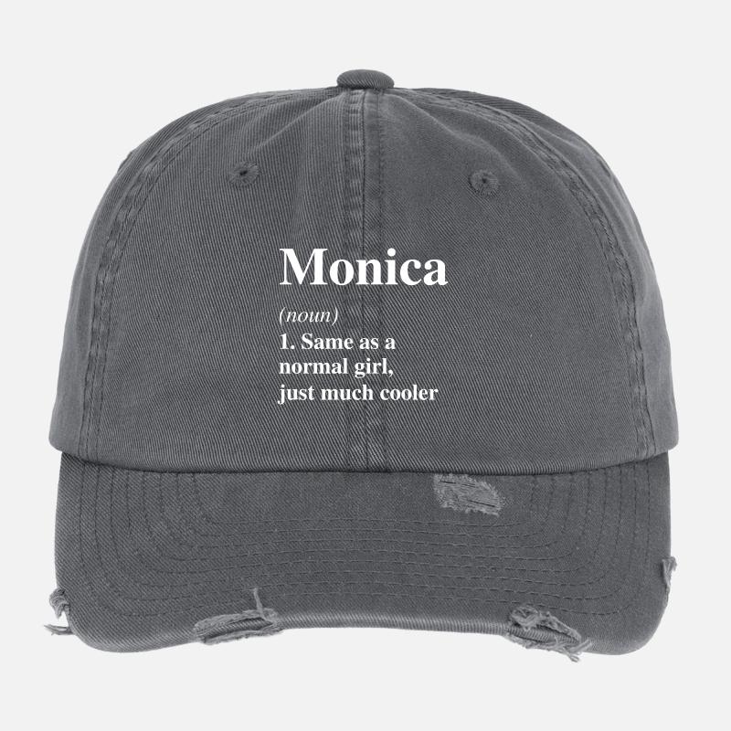 Monica Définition Cool Nom Dire Cadeau Casquette vintage effet usé Flexfit