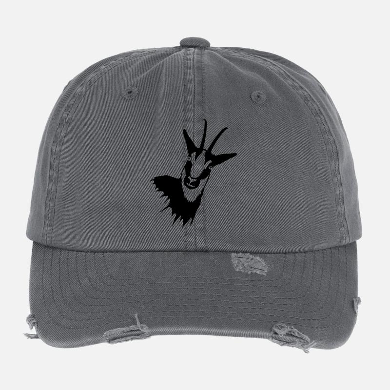 Gams - Flexfit Vintage Destroyed Cap - Dunkelgrau