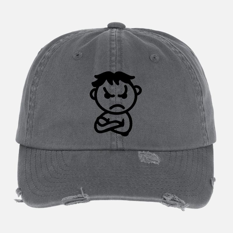 schlecht drauf - line Flexfit Vintage Destroyed Cap
