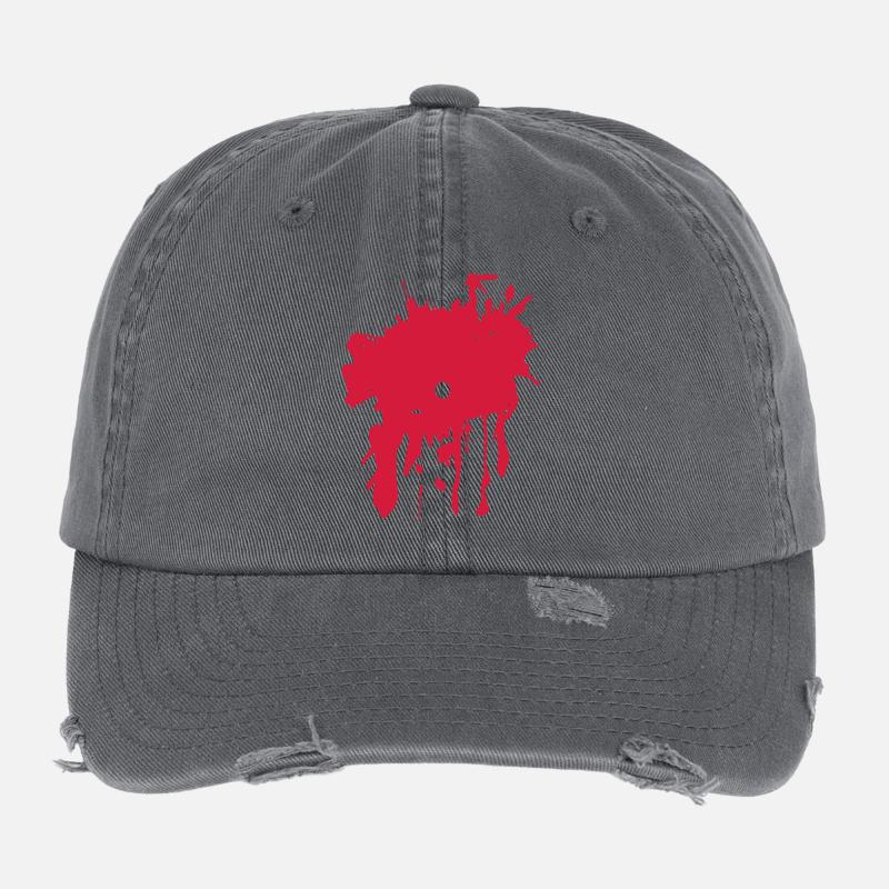 tache de sang pour tablier - Casquette vintage effet usé Flexfit - charbon