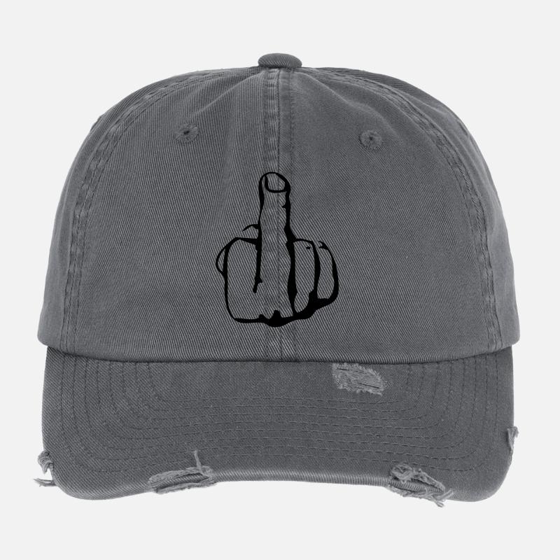 mittelfinger Flexfit Vintage Destroyed Cap